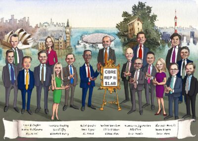 corporate-deal-cartoon-award-tombstone-caricature-gift-giggleface-CBREIM-