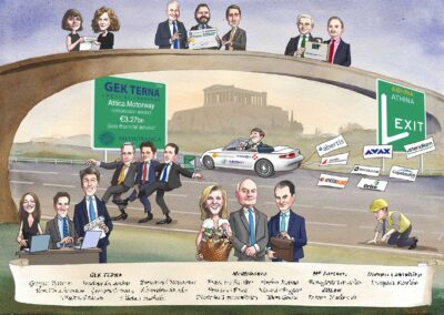 corporate-deal-cartoon-award-tombstone-caricature-gift-giggleface-MEDIOBANCA-GEK