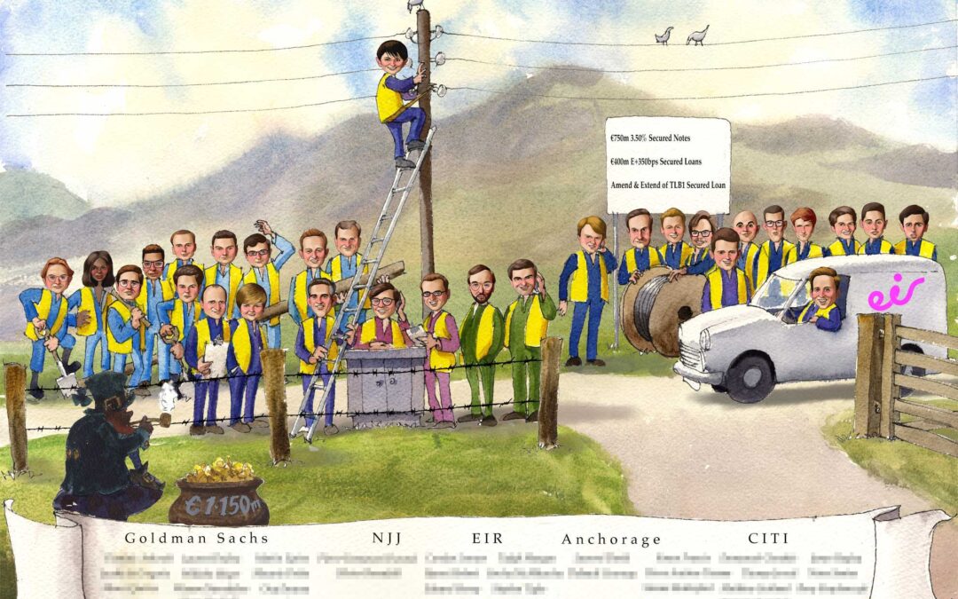 corporate-deal-cartoon-award-tombstone-caricature-gift-giggleface-EIR-Goldman-Sachs