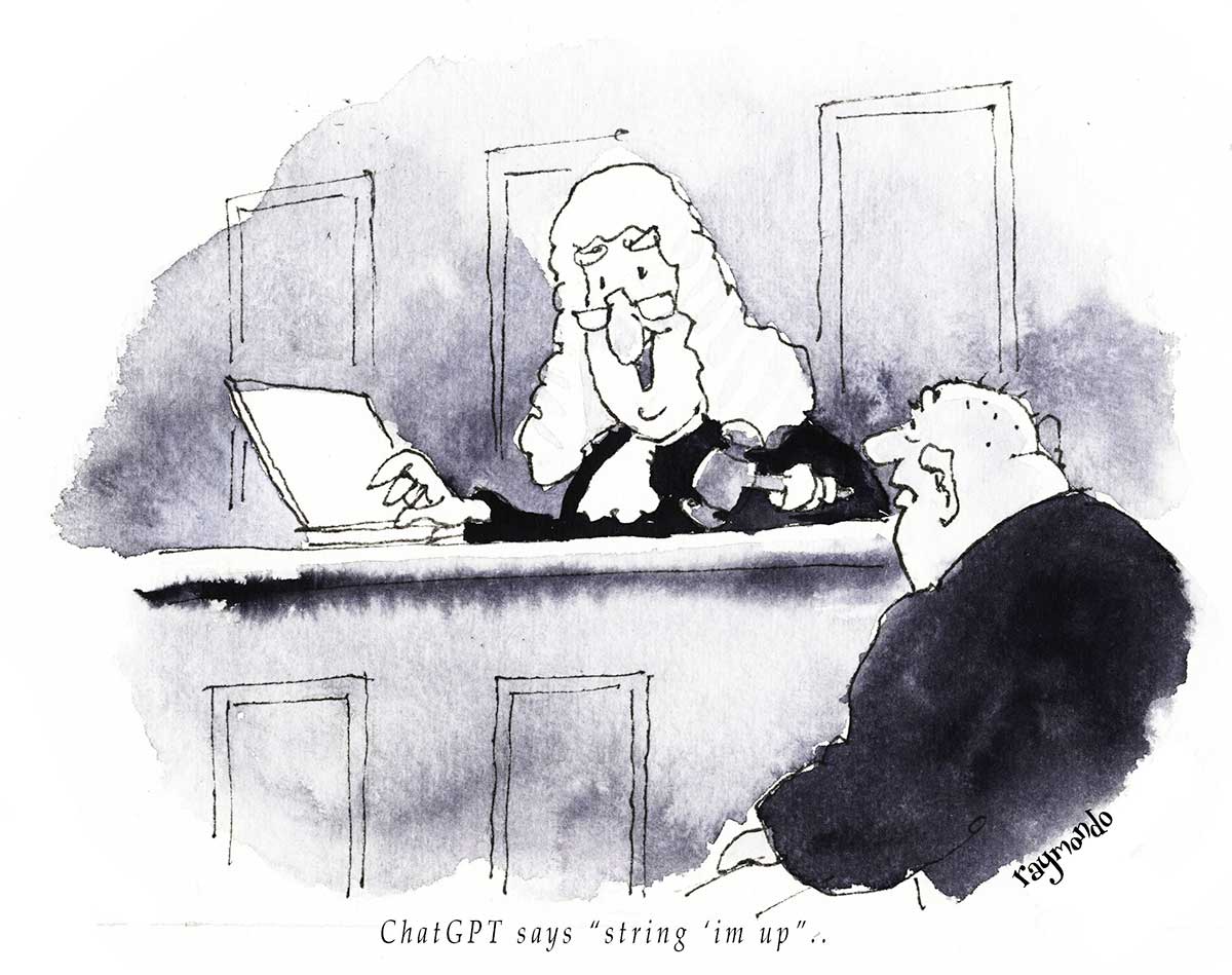 Judge in Court 'ChatGPT says string-im-up"