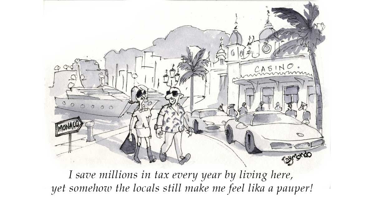 Monaco funny cartoon